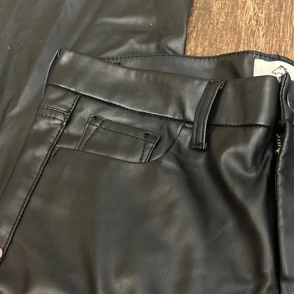 Jordache Black Faux Leather Trousers - Picture 3 of 6